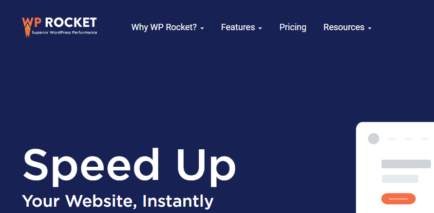 WP Rocket plugin for WordPress performance optimization